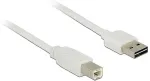 DELOCK Easy - USB-Kabel - USB (M) umkehrbar bis USB Type B (M) - USB2.0 - 50cm - wei&szlig; (83685)