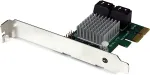 Startech .com 4 Port SATA III RAID Controller PCI Express Schnittstellenkarte RAID mit HyperDuo SSD Tiering - Speichercontroller (RAID) - 4 Sender/Kanal - SATA 6Gb/s Low Profile - 6GBps - RAID 0, 1, 10, JBOD - PCIe 2,0 x2 (PEXSAT34RH)