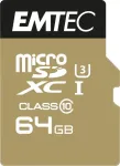 M&auml;lukaart Emtec mSD 64GB UHS-I U3 V30 A1 SpeedIN Pro + Adapter
