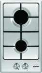 Pliidiplaat SIMFER | Hob | H3.200.VGRIM | Gas | Number of burners/cooking zones 2 | Rotary knobs | Stainless steel