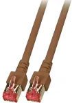 EFB RJ45 Patchkabel S/FTP Cat.6 LSZH 0.25m braun
