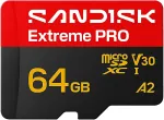 M&auml;lukaart SANDISK Extreme PRO microSD UHS-I 64 GB MicroSDHC