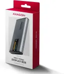 AXAGON EEM2-SD2 USB-C 3.2 Gen 2 - M.2 NVMe / SATA SSD 30-80mm ALU box grey, LCD display