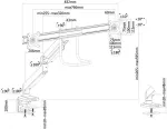 Newstar Neomounts NM-D775DXBLACK Monitor arm 10-32" - gas spring - Topfix - 180&deg;-stop