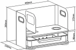 Ergo Office Desk organizer with drawer and wireless charger , white, max. 10kg, ER-441