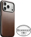 NOMAD Modern Leather Case - sk&oacute;rzane etui do iPhone 17 Pro kompatybilne z MagSafe, sk&oacute;ra Horween (rustic brown) [go]