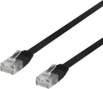 DELTACO U/UTP Cat6 patch-kaabel, lame, 0,3 m, 250 MHz, must