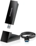 V&otilde;rgukaart Netgear Nighthawk WiFi 6E USB 3.0-Adapter (A8000) &ndash; AXE3000 Tri-Band Wireless Gigabit Speed (bis zu 3 Gbit/s) Funktioniert mit jedem WiFi 6- oder 6E-Router oder Mesh-System &ndash; F&uuml;r Windows-PCs