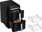 Frit&uuml;&uuml;r Tefal Easy Fry EY7568 Double 10 L Stand-alone 2700 W Hot air fryer Black