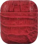 Terratec AirPods Case AirBox Crocodile Pattern Red
