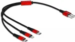 DeLOCK USB 3in1 Ladekabel f&uuml;r Lightning/Micro-USB/USB C 30cm