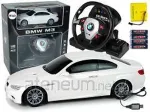 No name Auto Zdalnie Sterowane BMW M3 Białe Pilot Kierownica 1:18 Dźwięk Światła