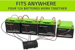 QOLTEC Balanser napięcia 48V do akumulator&oacute;w 4 x 12V | 10A | LiFePO4 AGM GEL