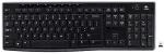 Klaviatuur Logitech Wireless Keyboard K270, Schwarz, Kabellos via USB-Empf&auml;nger, Schweiz