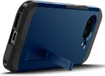 Spigen Kaitse&uuml;mbris Tough Armor (MagFit), Google Pixel 9a, tumesinine, tugijalaga, MagSafe &uuml;hilduv,