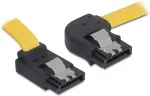 DeLOCK SATA 3 Gb/s Kabel oben gewinkelt auf rechts gewinkelt 30 cm gelb