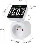 GreenBlue energy meter, wattmeter, 16A, max. 3680W, sub-memory, GB620 E
