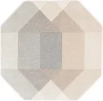 Home4you Vaip DIXIE CARVED-3, 200x200cm, hall/beež