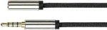 PYTHON Series Python Audiokabel 4-pol. Klinkenst. an Buchse schwarz 1m