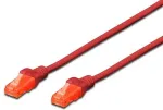 Digitus Professional - Patch-Kabel - RJ-45 (M) bis RJ-45 (M) - 25 cm - UTP - CAT 6 - geschirmt, halogenfrei, ohne Haken - Rot