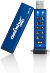 M&auml;lukaart ISTORAGE STICK USB-Stick datAshur Pro blau. schwarz 8 GB