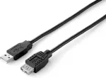EQUIP Kabel USB-A2.0->A Erweiterung St/Bu 3.00m schwarz Polybeutel