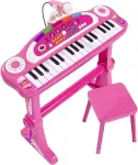 Simba My Music World Girls stand keyboard pink