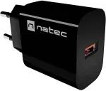 NATEC USB charger Ribera 1xUSB-A 18W black