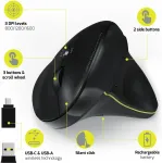 Hiir Port Designs Port Maus ergonomisch kabellos Bluetooth wiederaufladbar