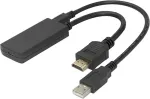 DELTACO HDMI &ndash; USB-C Alt.Mode DisplayPort adapter, 4K/60Hz