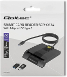 QOLTEC Intelligent smart ID card reader, USB type C