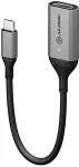 ALOGIC Ultra USB-C (m&auml;nnlich) auf HDMI (weiblich) Adapter grau 15 cm