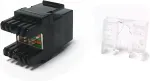 DATACOM UTP Keystone Cat5e black Dual Slim back notch
