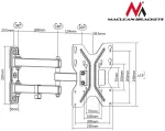 Maclean MC-648 TV mount 106.7 cm (42") Black