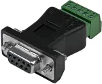 StarTech.com RS422 RS485 Serial DB9 -> Terminal Block Adapter, Black