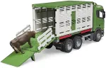 BRUDER Scania Super 560R Tiertransport-LKW (inkl. 1 Rind)