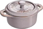 STAUB Mini Cocotte Set 4-pc. round, Ceramic, Antique Gray