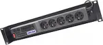 Solarix Power supply panel ACAR A-504, 3m, 5 positions, surge protection, 19" rack mount