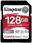 M&auml;lukaart Kingston Technology Kingston Canvas React Plus V60 128GB SDXC Speicherkarte 4K-UHS-II