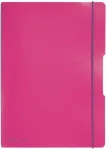 Herlitz Notizheft my.book flex, A4, PP-Cover, pink abgerundete Ecken, Verschluss- und Haltegummi in violett, - 1 St&uuml;ck (11361474)