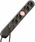 Bachmann SMART Steckdosenleiste 6x Schutzkontakt schwarz 5m