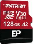 M&auml;lukaart PATRIOT MEMORY EP A2 memory card 128 GB MicroSDXC V30 U3 Class 10 (PEF128GEP32MCX)