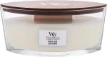 WoodWick Scented Candle, Ellipse White Teak, 1 piece