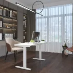Home4you T&ouml;&ouml;laud ERGO 1-mootoriga 120x60xH72-121cm, valge
