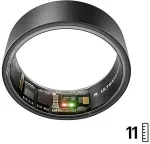 Ultrahuman Ring Air - Smart Ring f&uuml;r Frauen und M&auml;nner - Schlaf -und Fitness Tracking Wearable - Herzfrequenz - Smartring Matte Grey Gr&ouml;&szlig;e 11