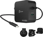J5create 102W GAN PD USB-C 2-PORT CHARGER CHANGEABLE AC PLUGS