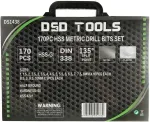 DSDTOOLS 170 tk. HSS puuride komplekt 1 - 10 mm DS1438