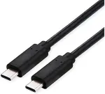 ROLINE 11.02.9101 USB cable USB4 Gen 3x2 0.8 m USB C 40 Gbit/s 240 W Black