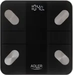 Kaalud Adler | Smart Bathroom Scale | AD 8186b | Maximum weight (capacity) 180 kg | Accuracy 100 g | Body Mass Index (BMI) measuring | Black