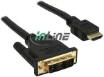 INLINE - Videokabel - Single Link - HDMI / DVI - HDMI, 19-polig (M) - DVI-D (M) - 1,0m - abgeschirmt - (HDMI 1,3) - Schwarz (17661P)